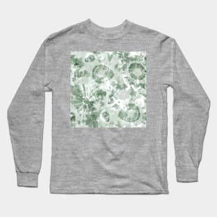 Sage Green Psychedelic Tie-Dye Long Sleeve T-Shirt